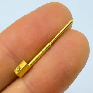 Gold - plated micro pin, precisely CNC machined, suitable for high - end electronic devices where conductivity and corrosion resistance are crucial.