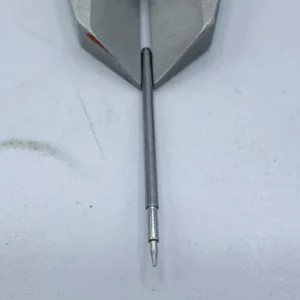 Stainless steel micro needle - shaped shaft, CNC machined for medical instrument applications, featuring a sharp tip.