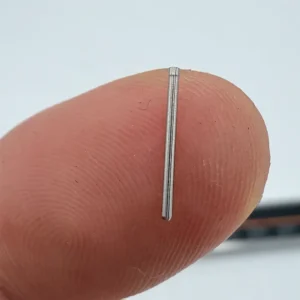 Micro rod made of stainless steel through CNC machining, suitable for miniature electronic devices.