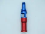Assembled aluminum hydraulic valve (red & blue)