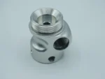 Silver anodized medical joint part (top view)
