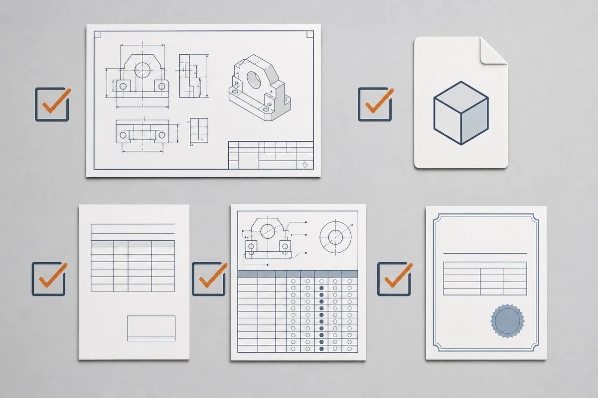 Checklist for requesting CMM, FAI, material and conformance documents